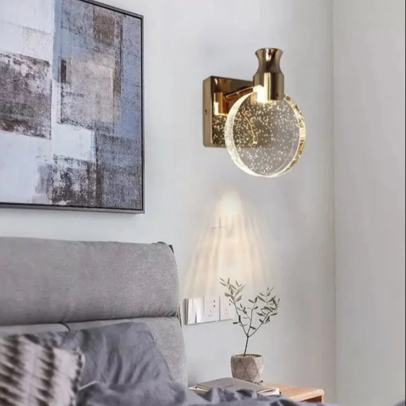 Elegant krystal LED-væglampe – Stilfuld atmosfære til hjemmet