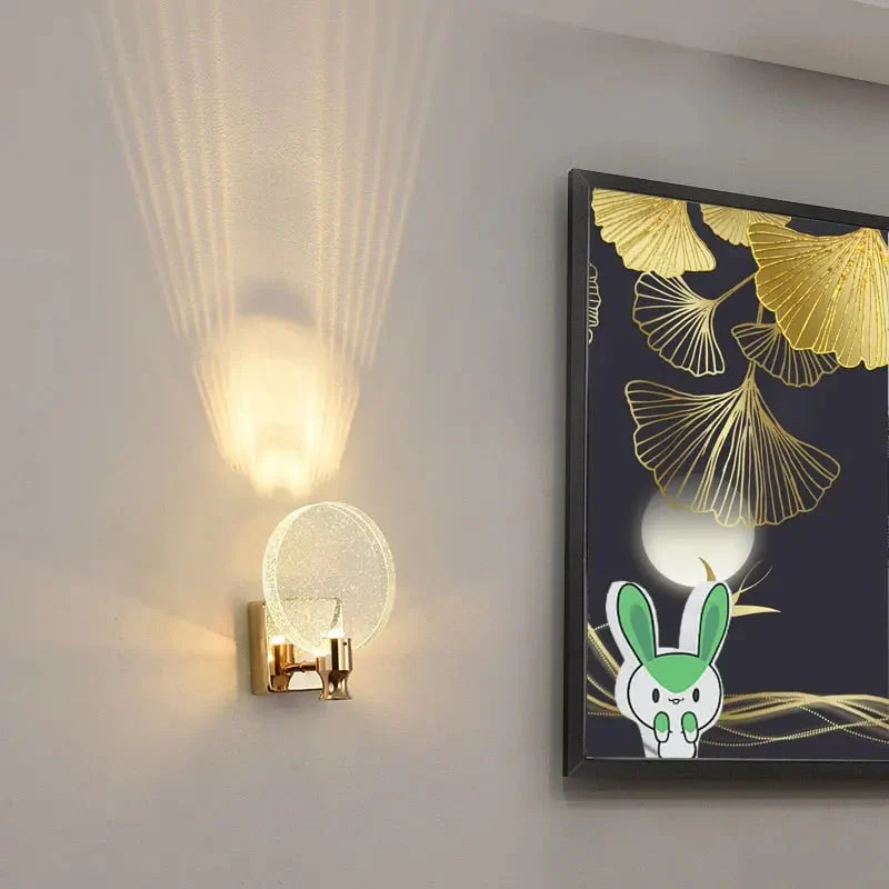 Elegant krystal LED-væglampe – Stilfuld atmosfære til hjemmet