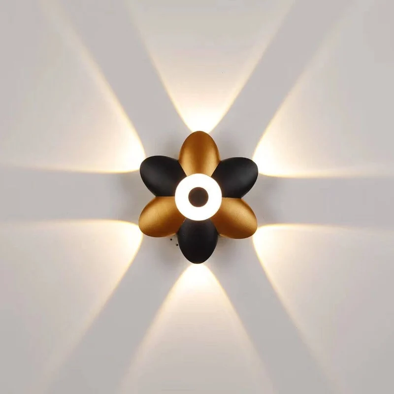 Moderne væglampe med lotusdesign og blid LED-belysning