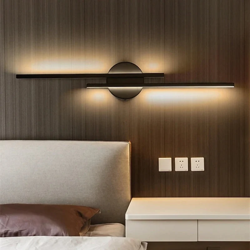 Stilren LED-væglampe med moderne dobbeltlinjedesign