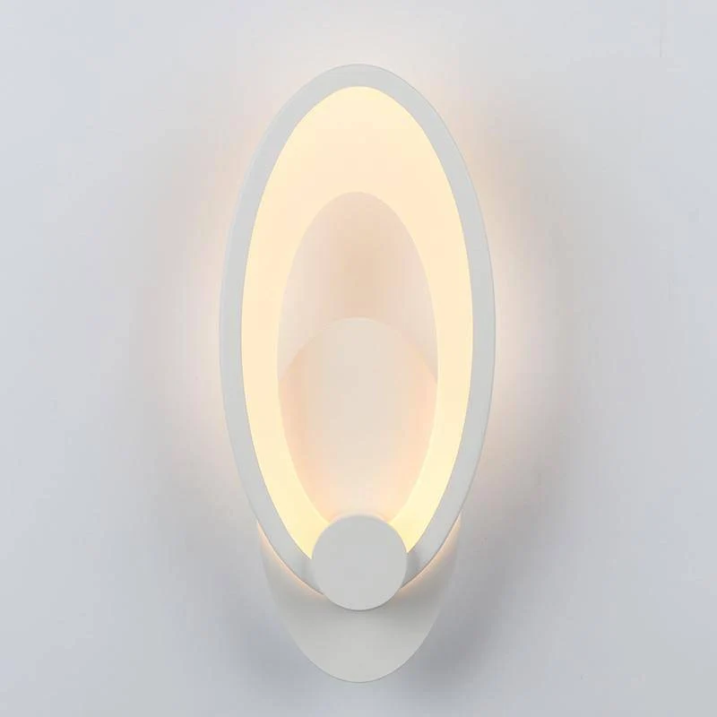 Elegant Oval LED-væglampe med Justerbart Stemningslys