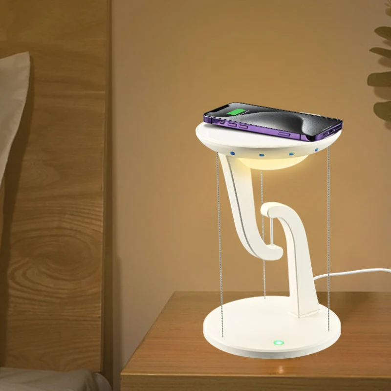 Stilfuld LED-bordlampe med Mobilholder og Lavt Energiforbrug