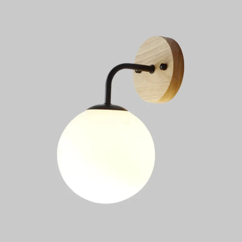 Stilfuld LED Væglampe i Glas – Energibesparende Elegance