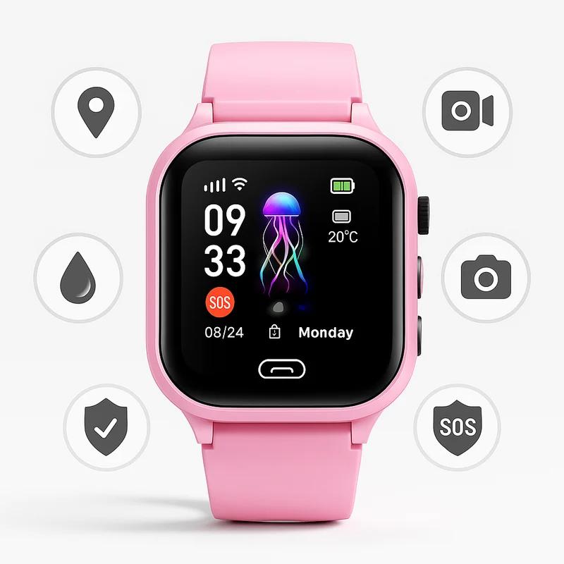 Børnevenligt GPS Smartwatch med Vandtæt Sikkerhed