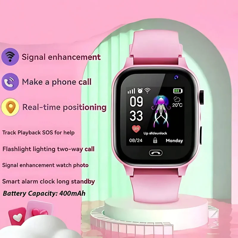 Børnevenligt Smartwatch med GPS & Videokald - Sikkerhed i Fokus
