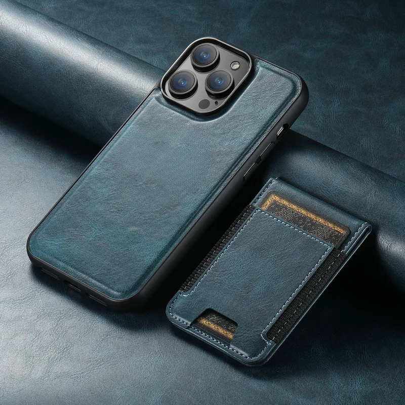 Læder Mobilcover med Kortholder og Stativ - Slankt Design