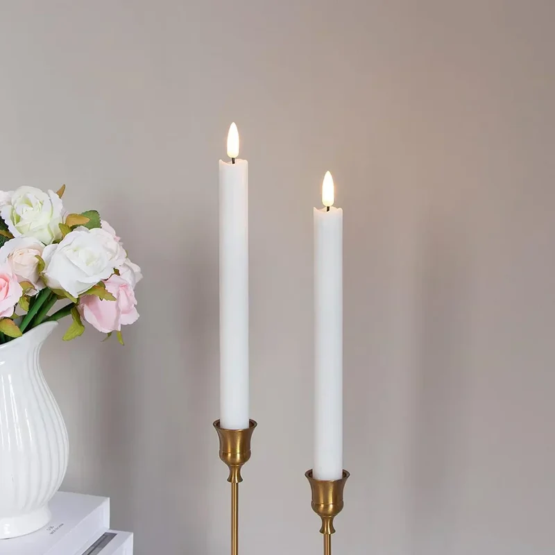 Sikker LED Stearinlys med Naturtro Flammeeffekt