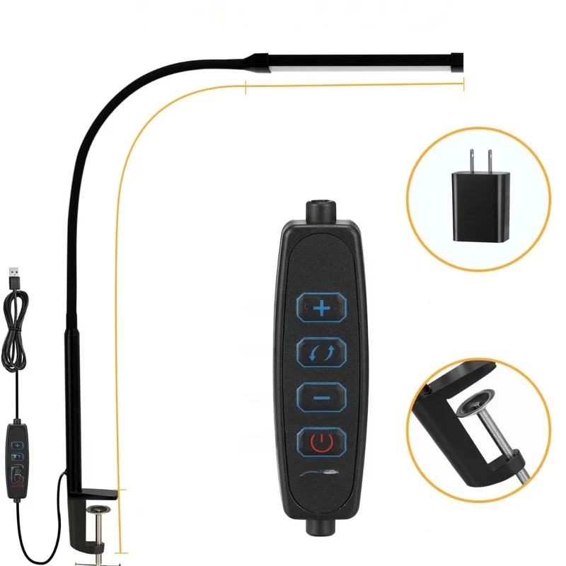Justerbar LED Skrivebordslampe med Energibesparende Design