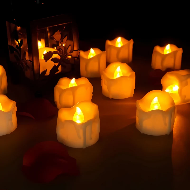 Sikker LED Fyrfadslys med Naturlig Flammeeffekt