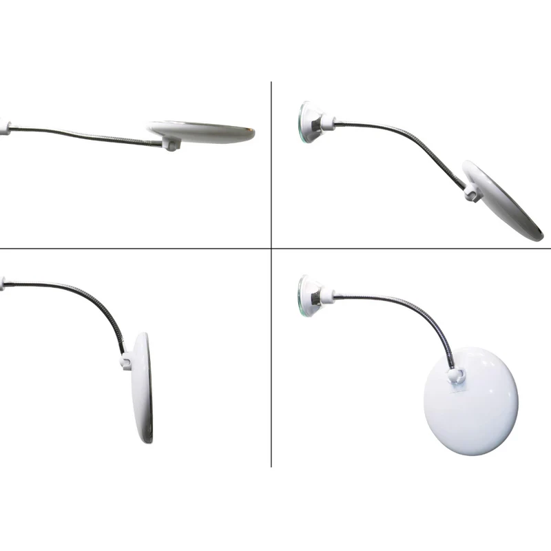 Fleksibelt LED Makeupspejl med 10x Forstørrelse