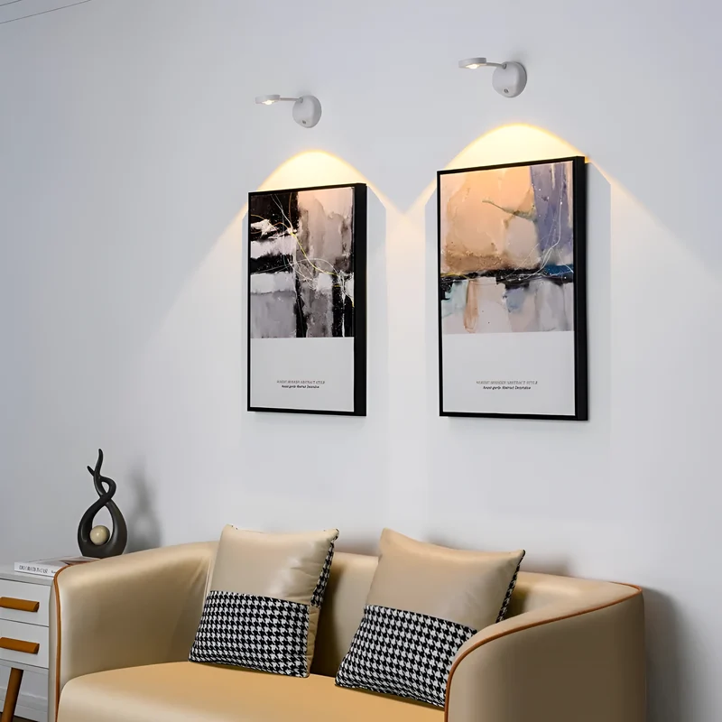 Justerbar LED Væglampe med Bevægelsessensor - Energibesparende