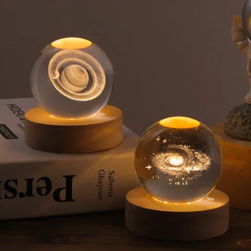 3D Krystal Natlampe med LED – Skab Magisk Atmosfære