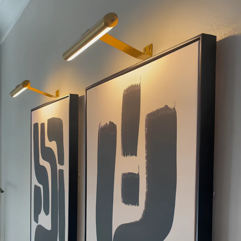 Justerbar LED Billedlys med Fjernbetjening og USB-opladning