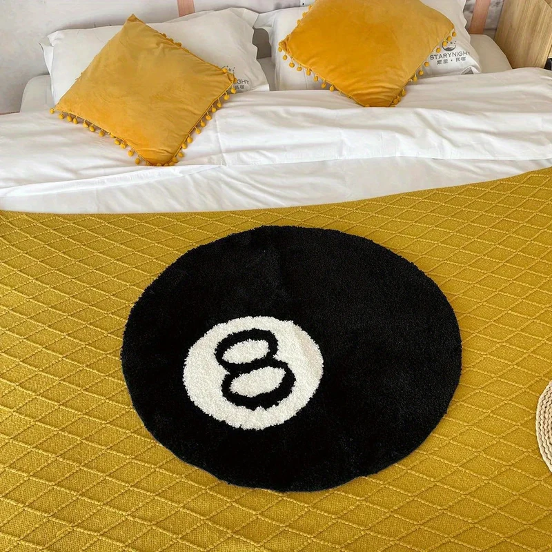Retro 8-Ball Tæppe med Komfort og Stil til Hjemmet