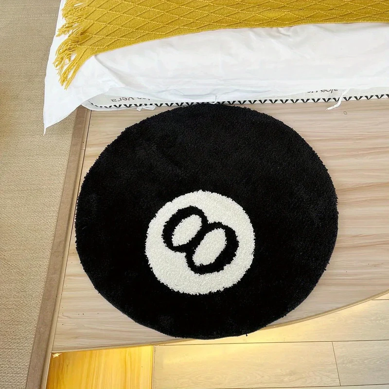 Retro 8-Ball Tæppe med Komfort og Stil til Hjemmet
