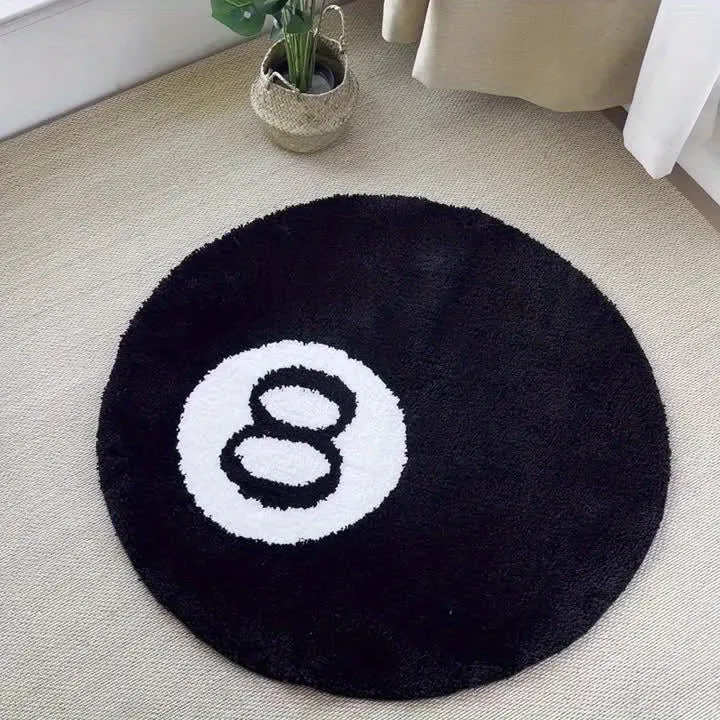 Retro 8-Ball Tæppe med Komfort og Stil til Hjemmet