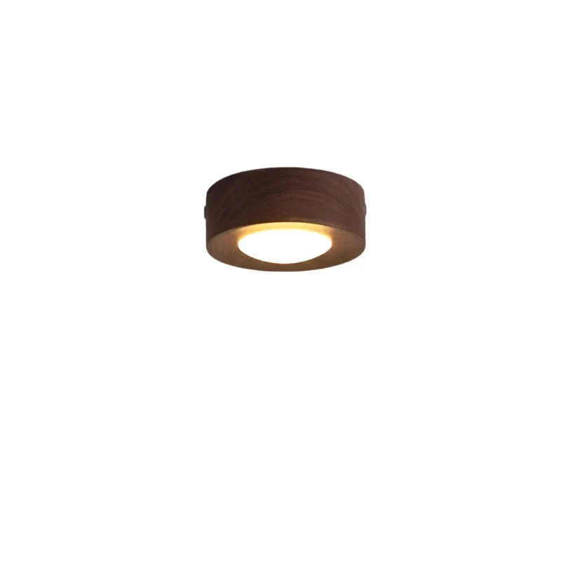 Elegant LED Plafondlampe i Valnød – Naturlig Skønhed & Effektivitet