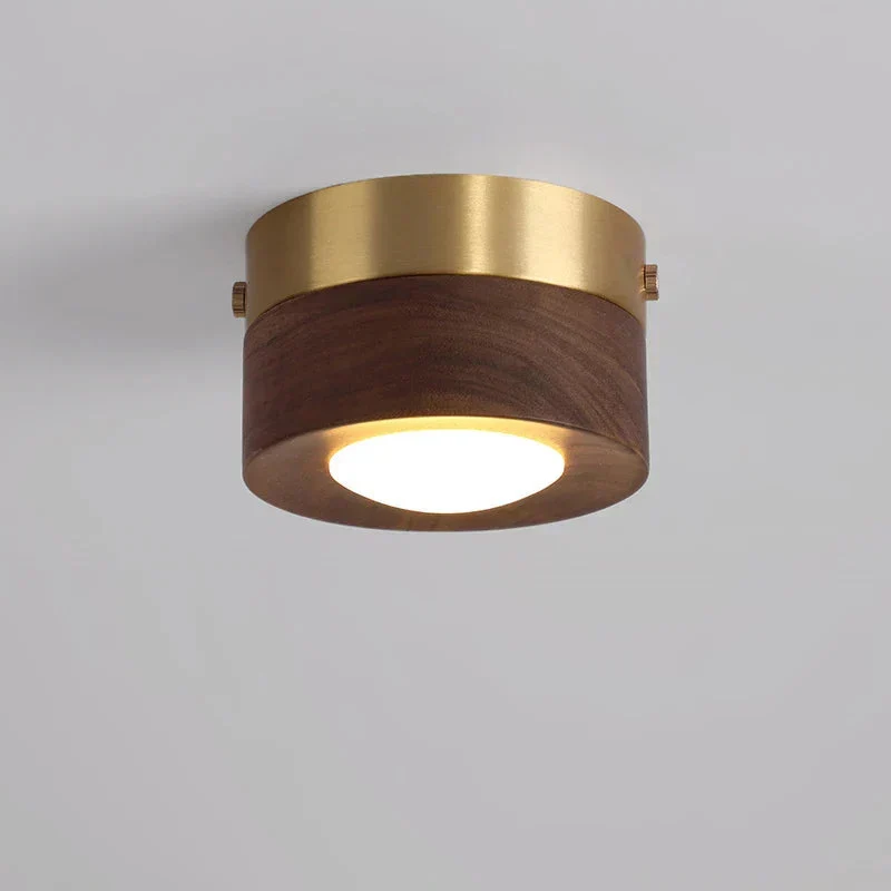 Elegant LED Plafondlampe i Valnød – Naturlig Skønhed & Effektivitet
