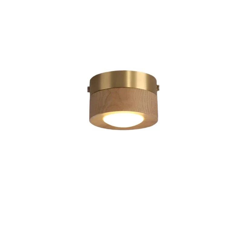 Elegant LED Plafondlampe i Valnød – Naturlig Skønhed & Effektivitet