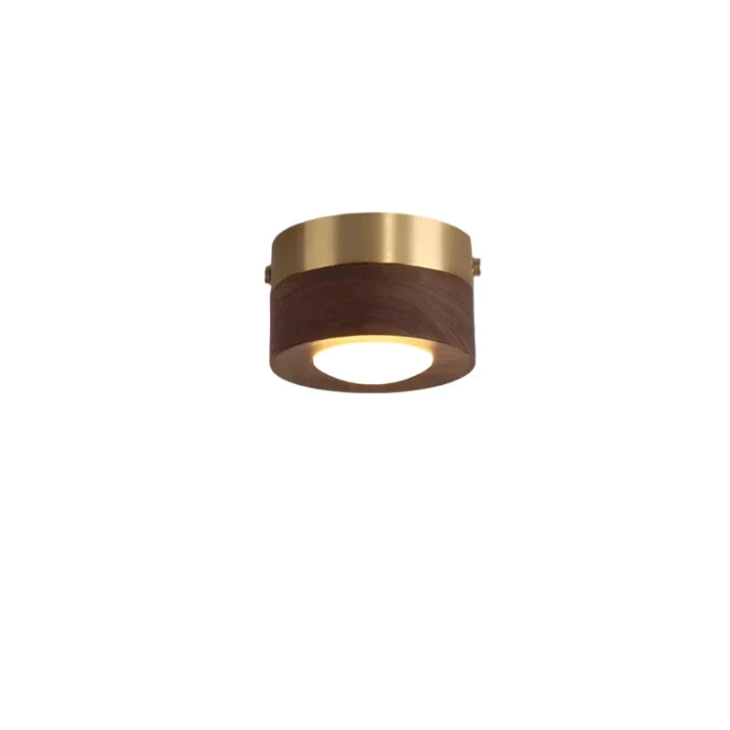 Elegant LED Plafondlampe i Valnød – Naturlig Skønhed & Effektivitet