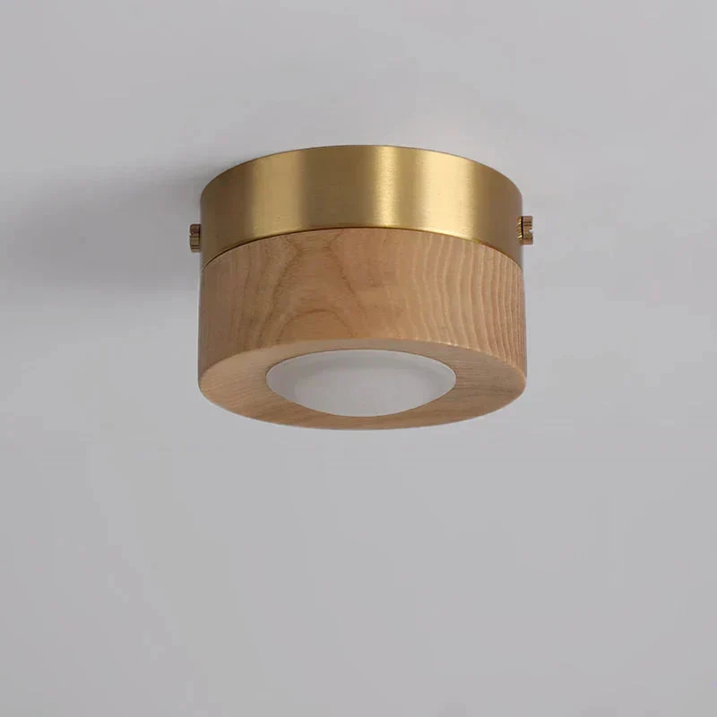 Elegant LED Plafondlampe i Valnød – Naturlig Skønhed & Effektivitet
