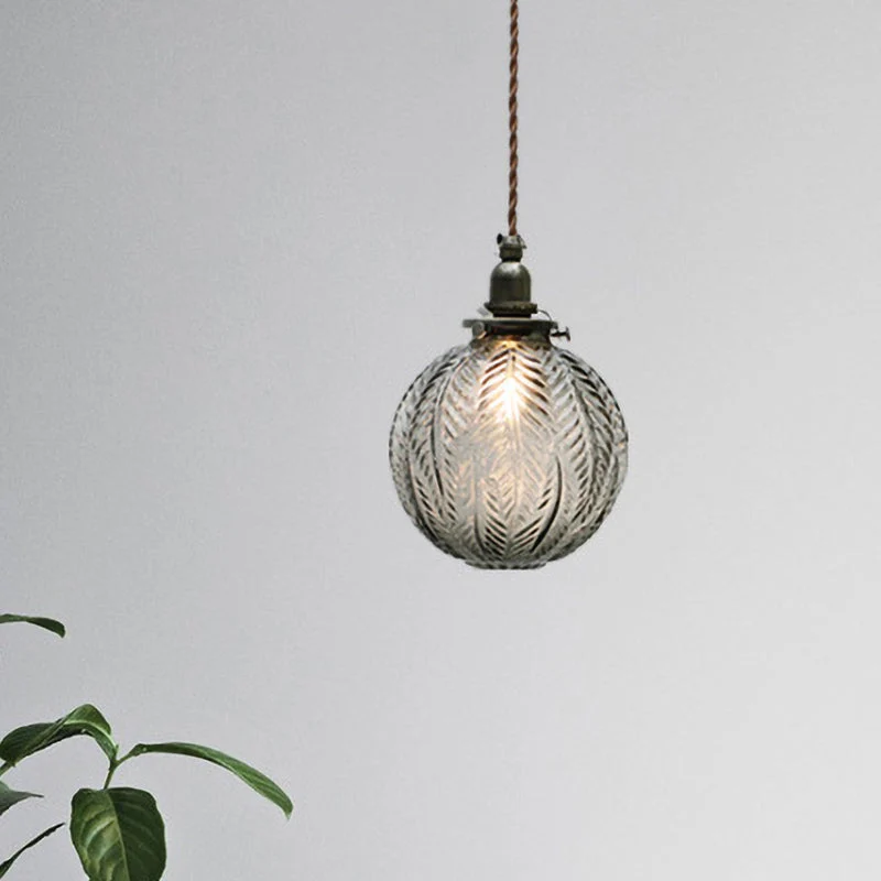 Tidløs Glas Pendel Lampe med Vintage Charme og Varmt Lys