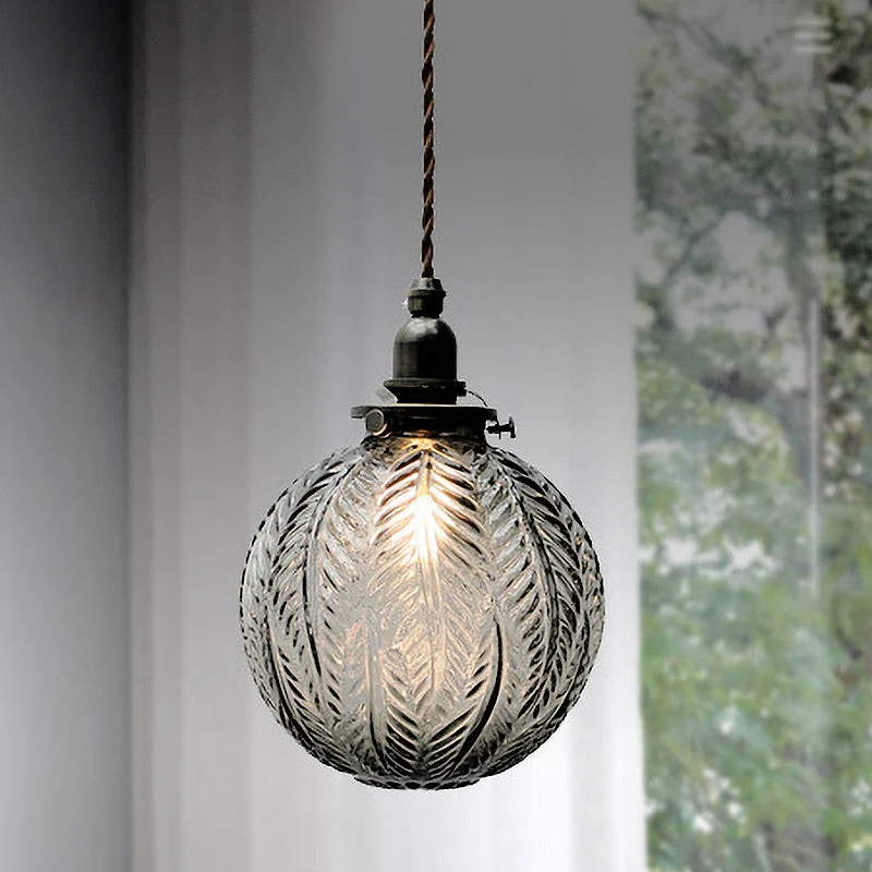 Tidløs Glas Pendel Lampe med Vintage Charme og Varmt Lys