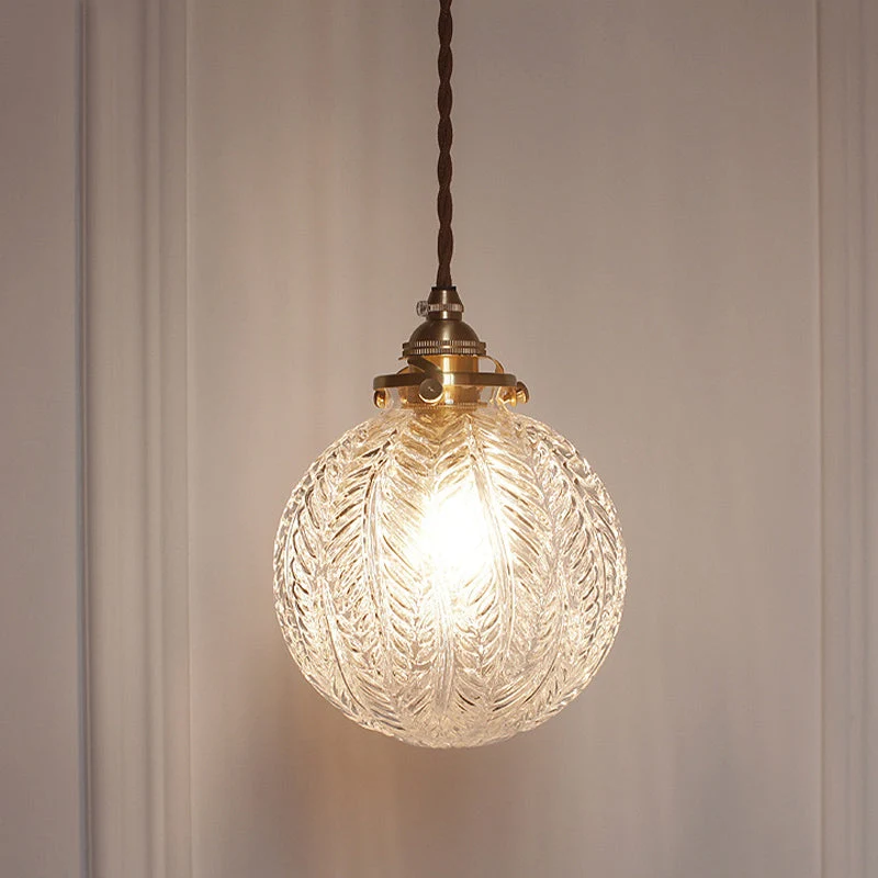 Tidløs Glas Pendel Lampe med Vintage Charme og Varmt Lys