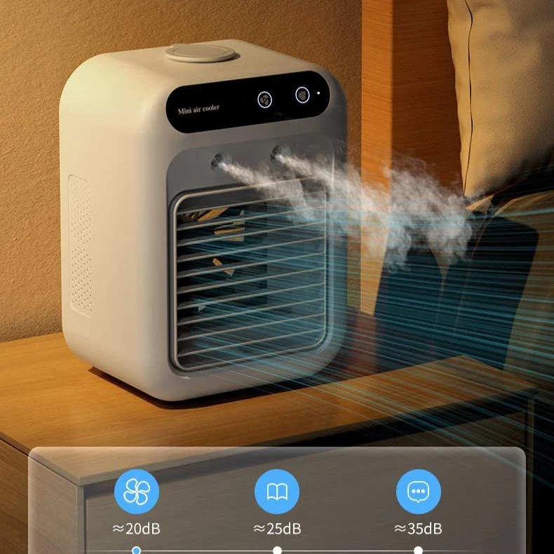 Stillegående Bærbar Ventilator med Vandkøling - Nem Komfort