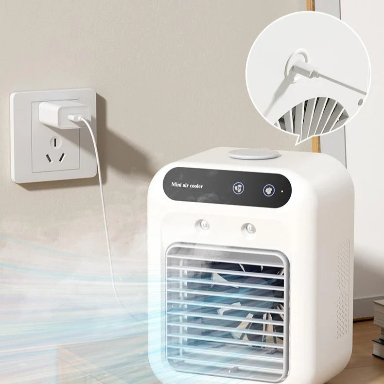 Stillegående Bærbar Ventilator med Vandkøling - Nem Komfort