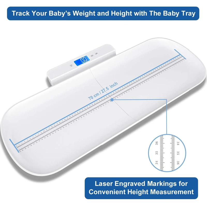 Nøjagtig Babyvægt med Digital LCD og Aftagelig Bakke