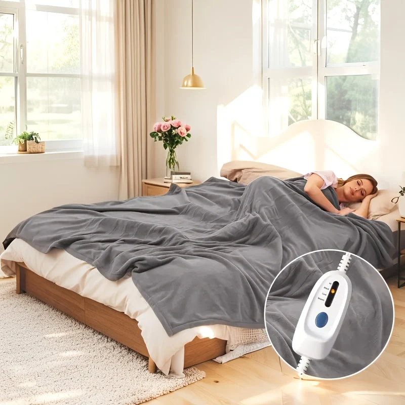 Varmetæppe i Fleece med Jævn Opvarmning og Komfort