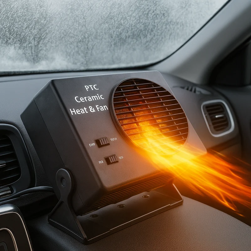 Kompakt 12V Bilvarmer – Hurtig Opvarmning og Nem Installation