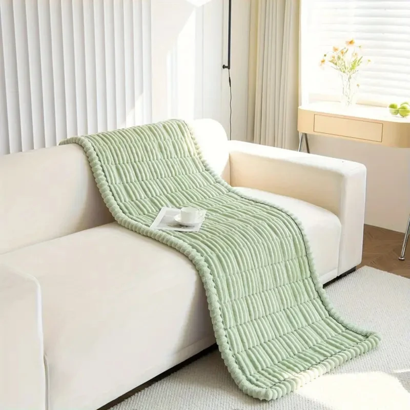 Varmt Flannel Sofaovertræk med Quiltet Design