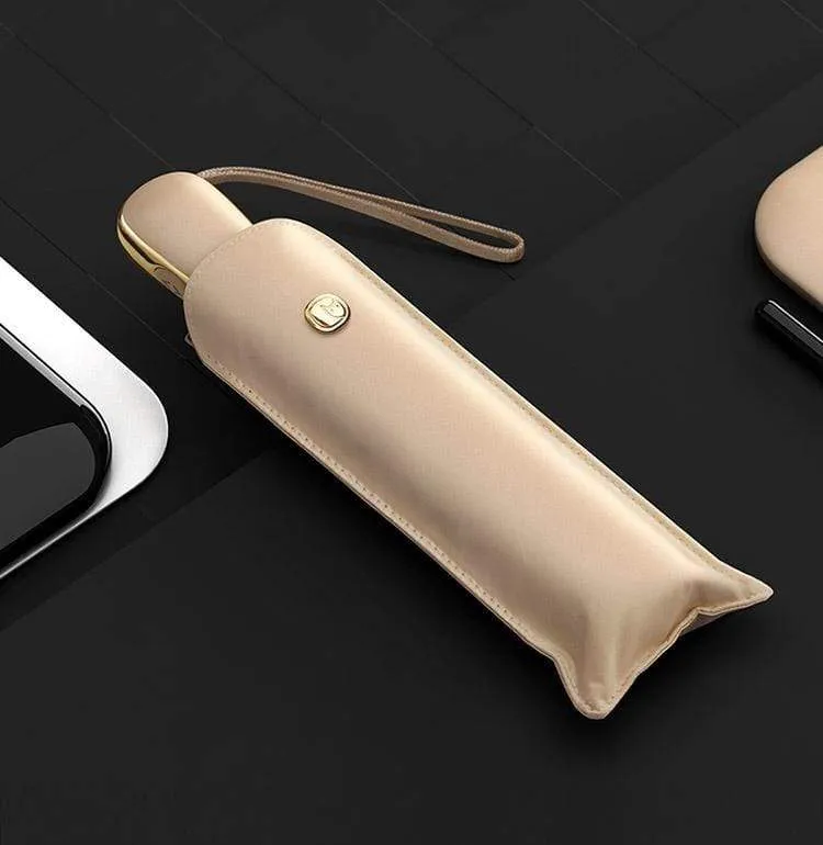 Foldbar Vind- og UV-beskyttende Paraply i Pink