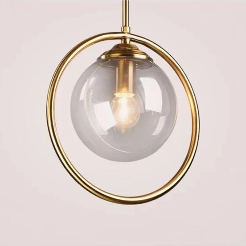 Elegant Glaspendel med Gylden Ramme til Moderne Hjem