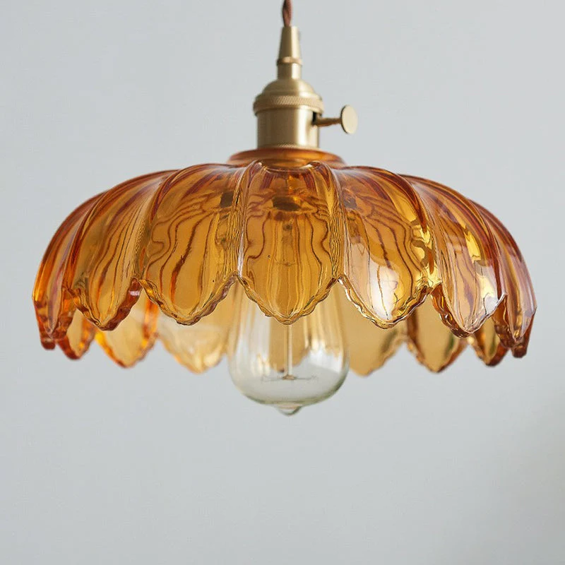 Unik Glaspendel med Vintage Blomsterdesign til Dit Hjem