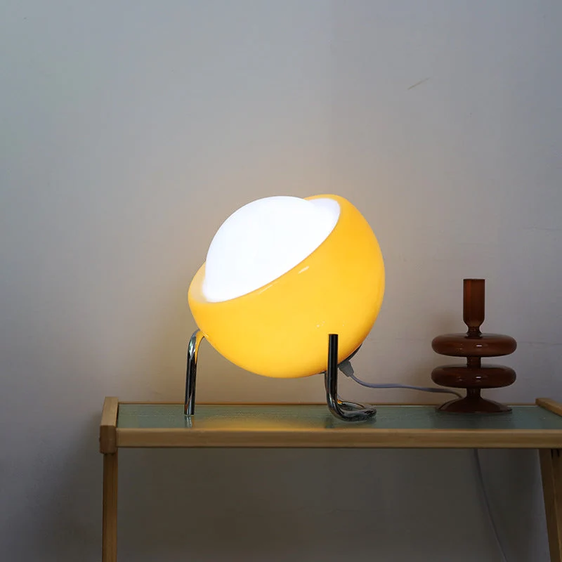 Retro Bordlampe i Glas med Energibesparende LED Lys