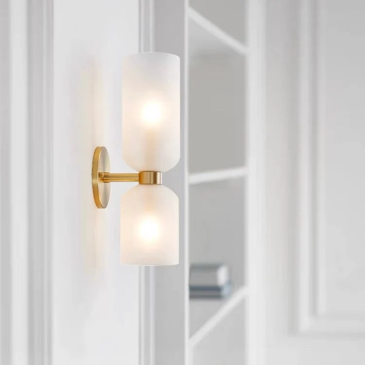 Dobbelt Glas Væglampe - Stilfuld Retro Belysning til Hjemmet