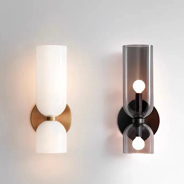 Dobbelt Glas Væglampe - Stilfuld Retro Belysning til Hjemmet