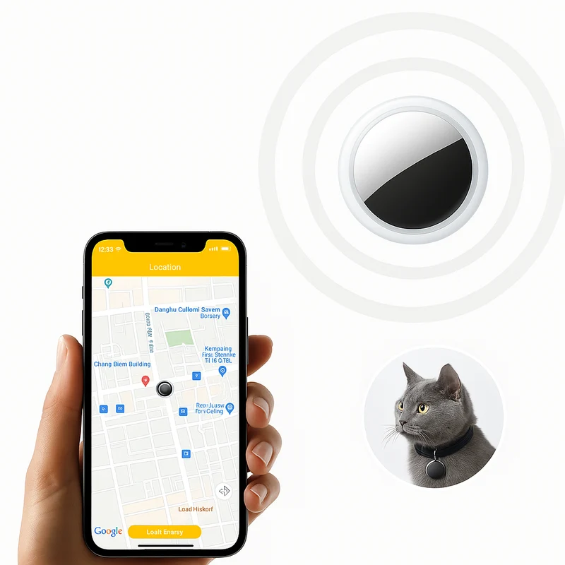 Mini GPS Tracker til Nøgler - Øjeblikkelig Lokalisering