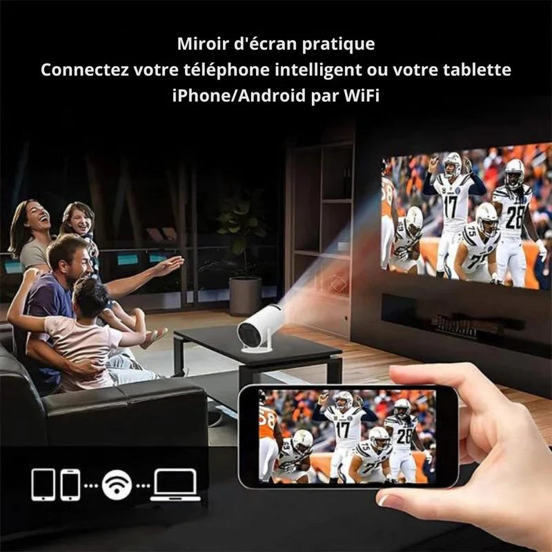 Bærbar 4K Mini Projektor – Hjemmebiograf i Lommeformat