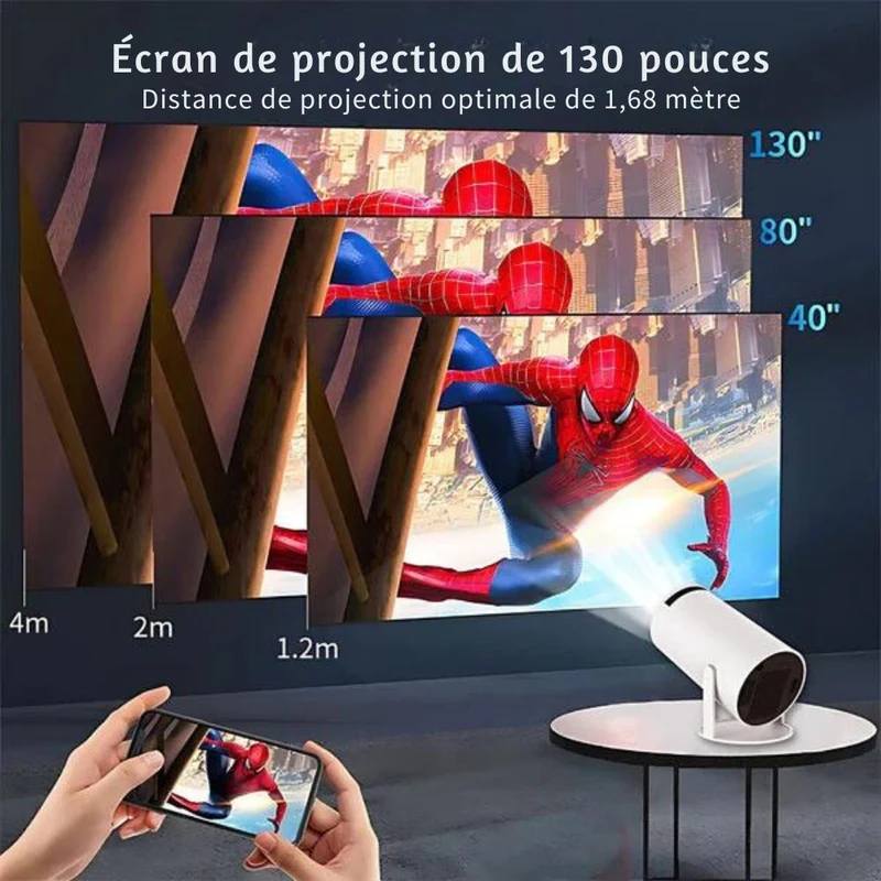 Bærbar 4K Mini Projektor – Hjemmebiograf i Lommeformat