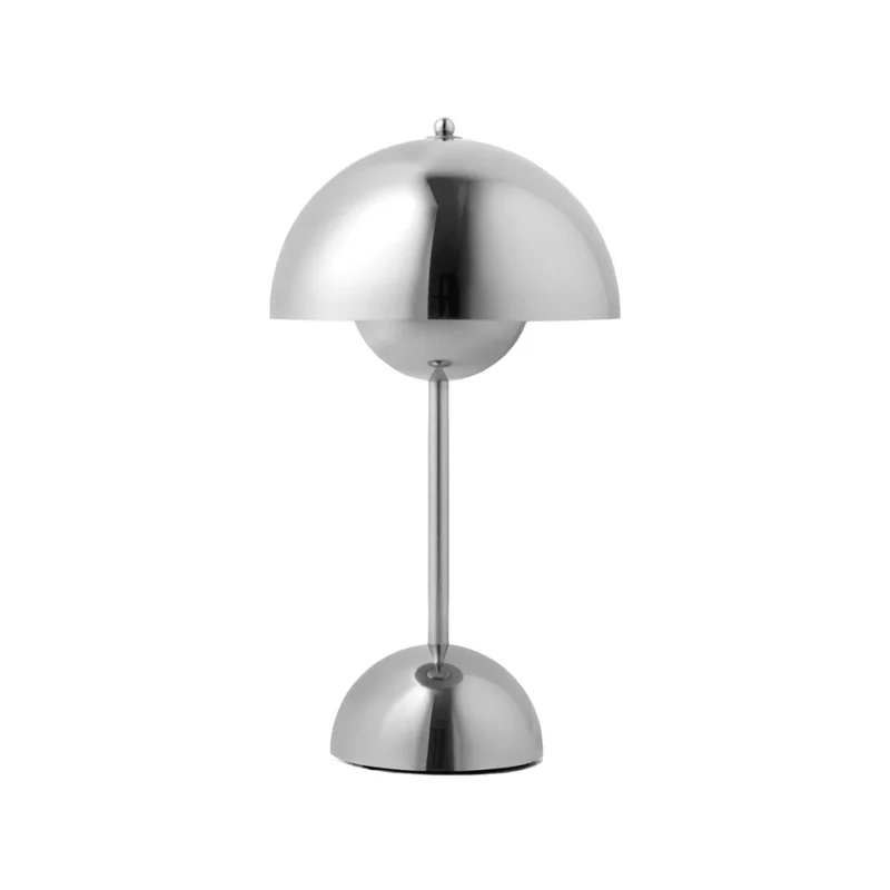 Stilfuld Natlampe i Metal med Touch Sensor og Justerbart Lys