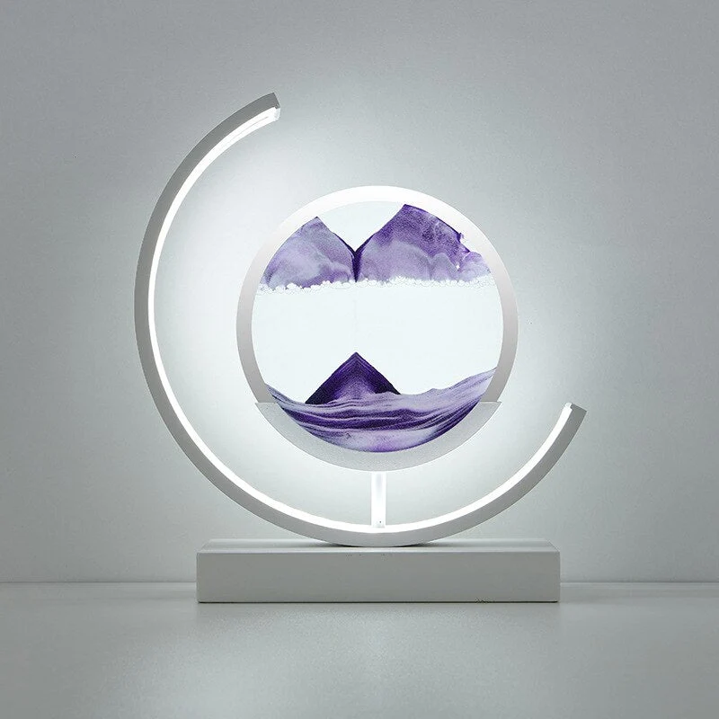 Moderne LED Lampe med Fortryllende Sandkunst til Soveværelset