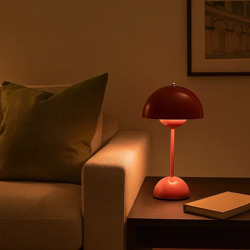 Moderne Natlampe med Berøringskontrol og Justerbar LED