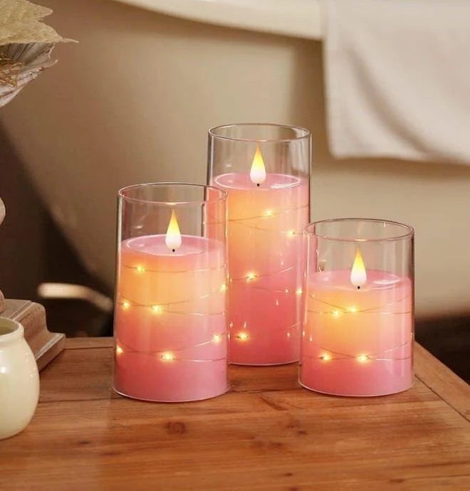 Flammeløse LED Stearinlys med Realistisk Flammeeffekt