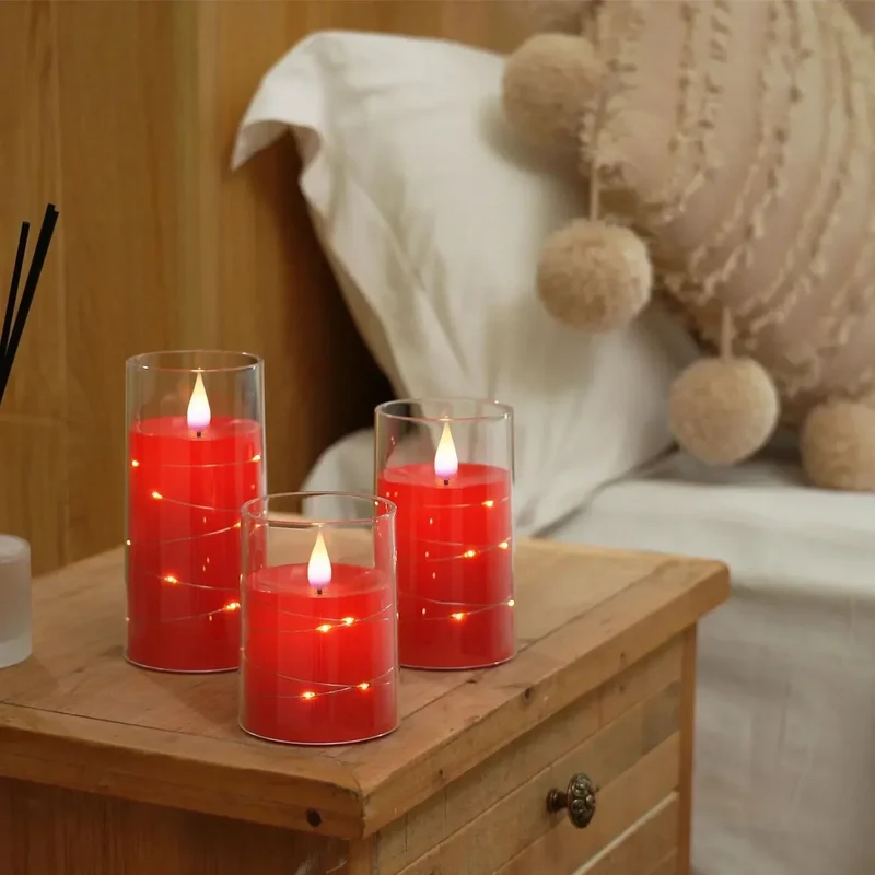 Flammeløse LED Stearinlys med Realistisk Flammeeffekt