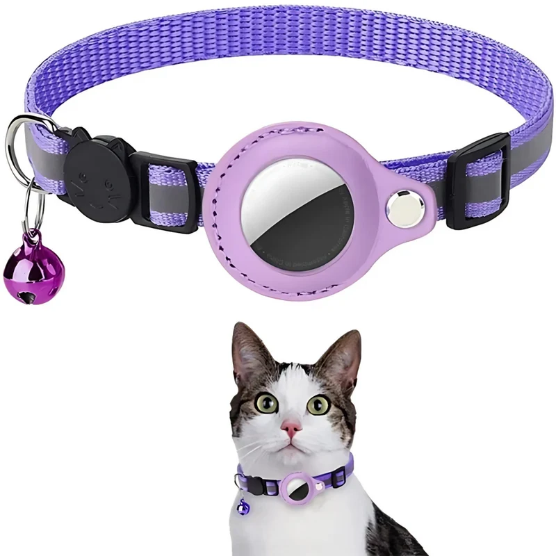 Kattehalsbånd med GPS-holder og Reflekterende Design