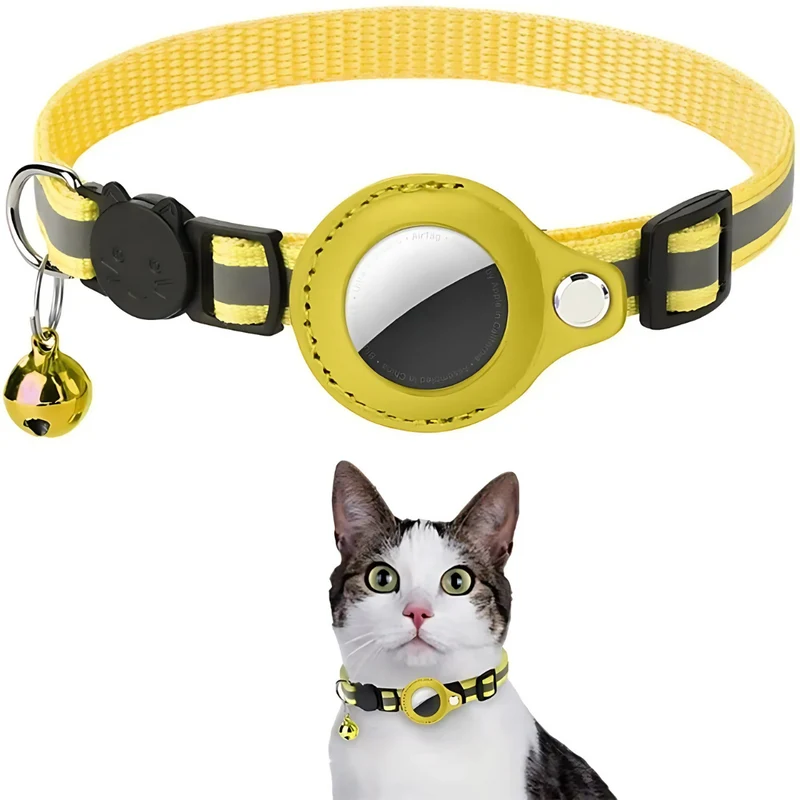Kattehalsbånd med GPS-holder og Reflekterende Design